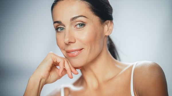 Attractive middle-aged woman smiling